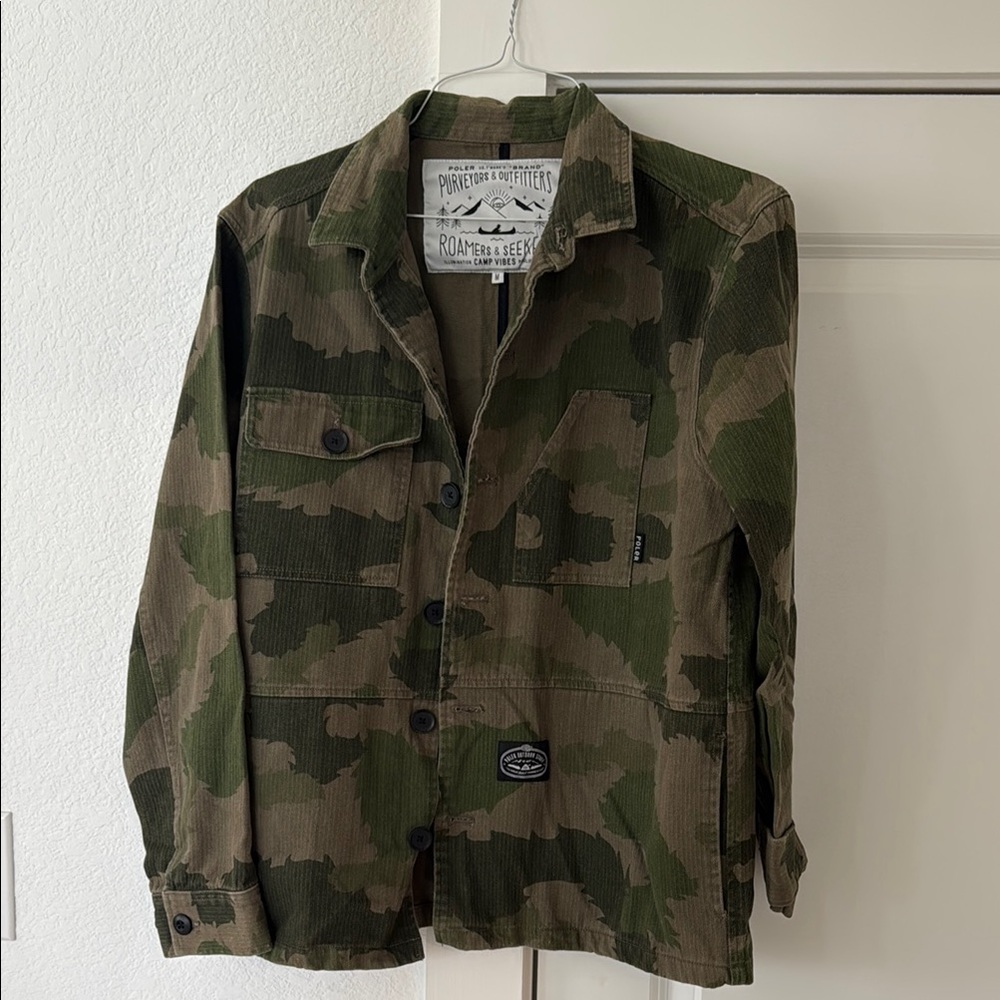 Poler Green and Brown Camouflage Jacket